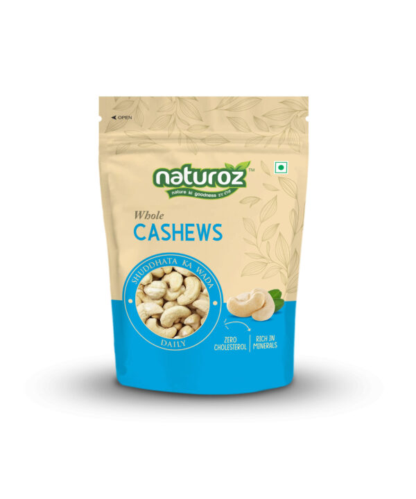 • Best quality product from the house of Naturoz. • Cashews are naturally cholesterol free. • Cashew W320 are bigger in size to cashew 400 and smaller to 240 grade. • Cashews are essential nutrients & they have great immunity booster. • Storage Information- Store in cool and dry place.